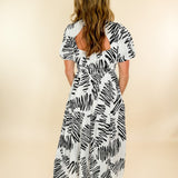 Candice Black + White Squiggles Maxi Dress THML