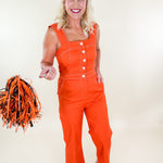 Nova Orange Wide Leg Jumpsuit