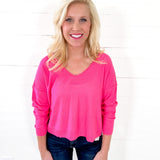 Pink and Aqua Spring Sweater