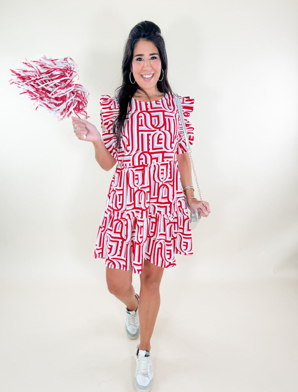 Everly Touchdown Crimson + White Dress Michelle McDowell brand