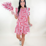 Everly Touchdown Crimson + White Dress Michelle McDowell brand