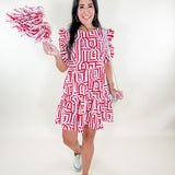 Everly Touchdown Crimson + White Dress Michelle McDowell brand