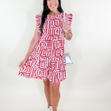 Everly Touchdown Crimson + White Dress Michelle McDowell brand