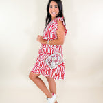 Everly Touchdown Crimson + White Dress Michelle McDowell brand