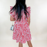 Everly Touchdown Crimson + White Dress Michelle McDowell brand