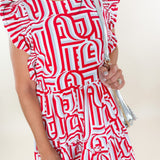 Everly Touchdown Crimson + White Dress Michelle McDowell brand