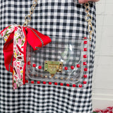 The Jackie in Red Clear Handbag
