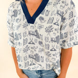 Elizabeth Auburn Camp Shirt College Town Toiles brand