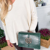 Cecilia Hunter Green Circle Logo Handbag