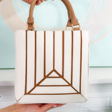 Spliced Square Handbag