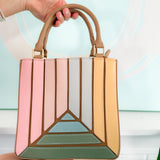 Spliced Square Handbag