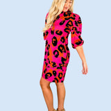 Freya Pink Leopard Mini Dress Maude Vivante