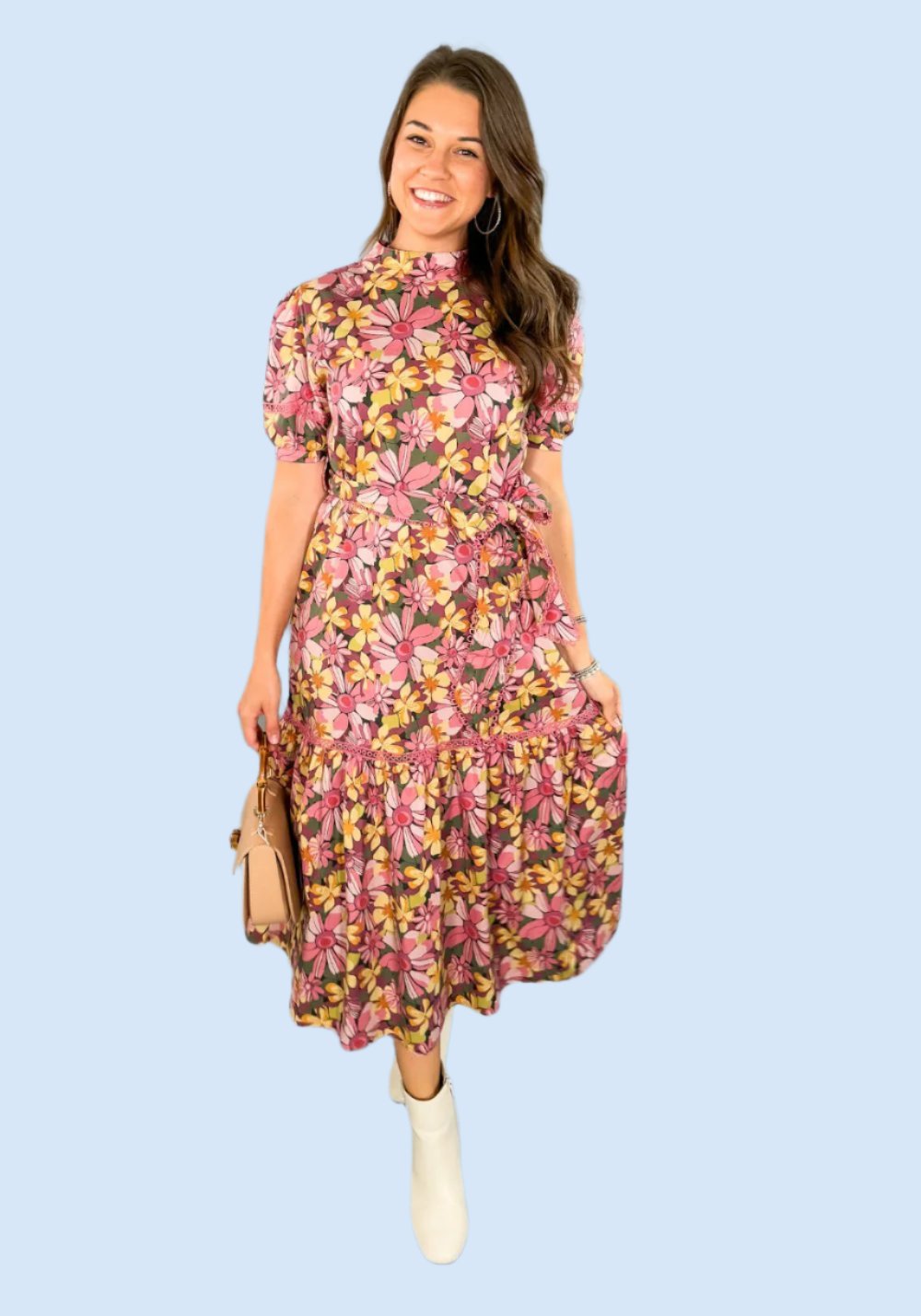 Chanel Teaberry Midi Dress Marie by Victoria Dunn