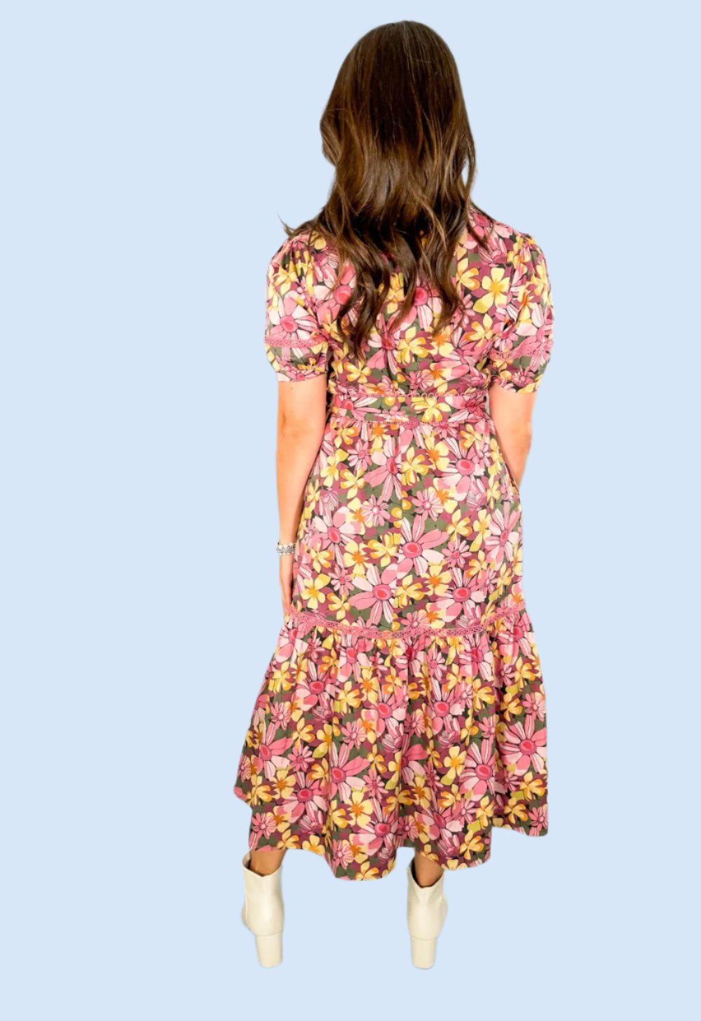 Chanel Teaberry Midi Dress Marie by Victoria Dunn