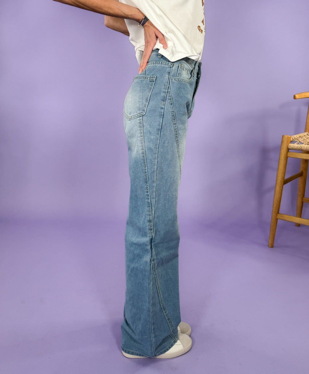 LouLou + Ginny Wide Leg Seamed Jeans | Clover and Bee