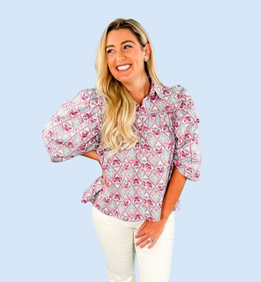 Devon Paris Floral Ruffle Top Karlie