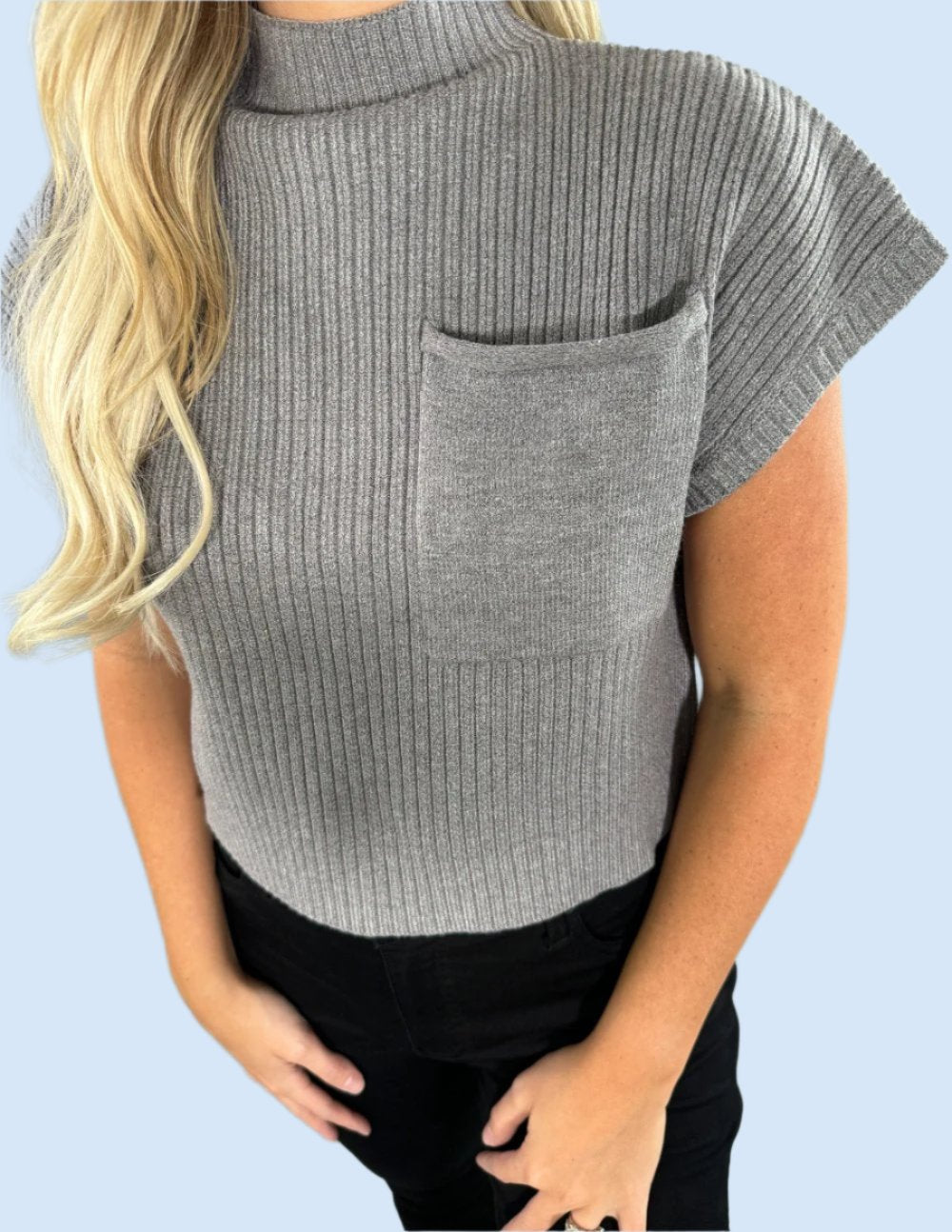 Portugal Charcoal Sleeveless Sweater