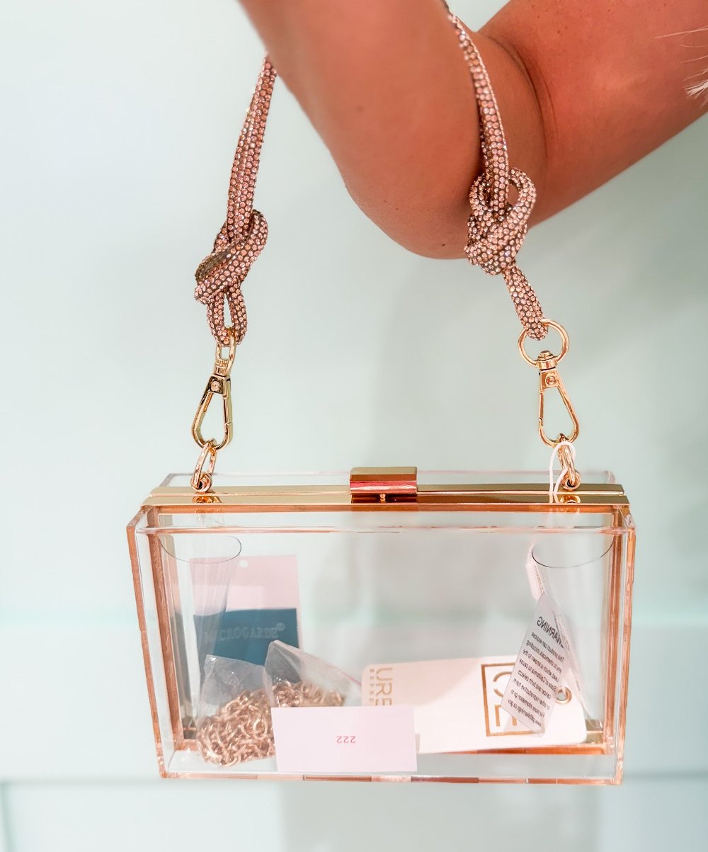 Shirley Gold Edge Clear Handbag