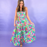 Marilyn Poplin Floral Smocked Maxi Dress | Clover and Bee