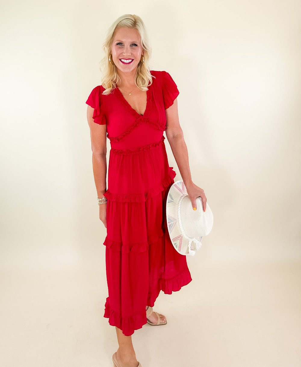 Quigley Cranberry Maxi Dress