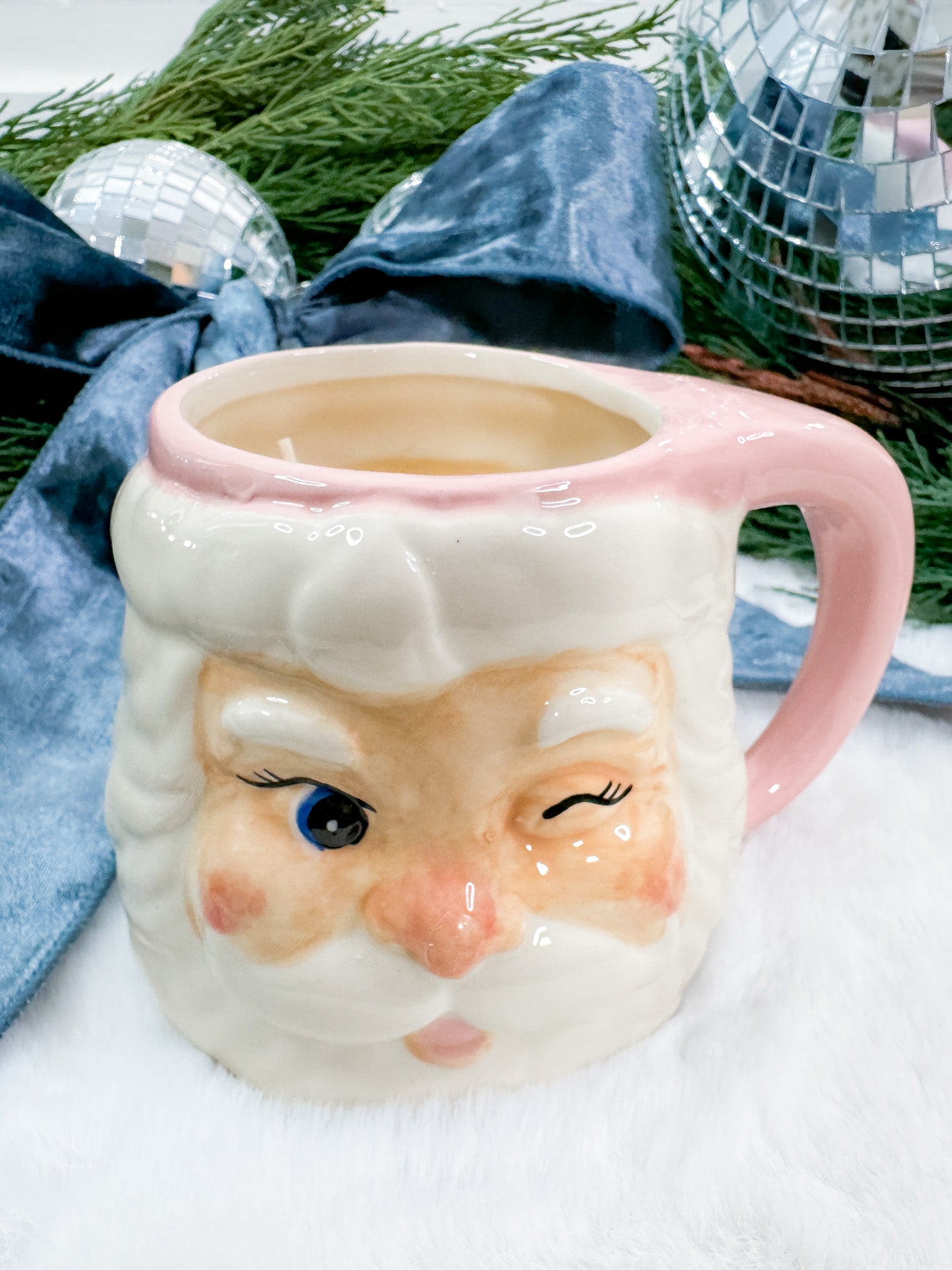 Santa Mug Christmas Candle