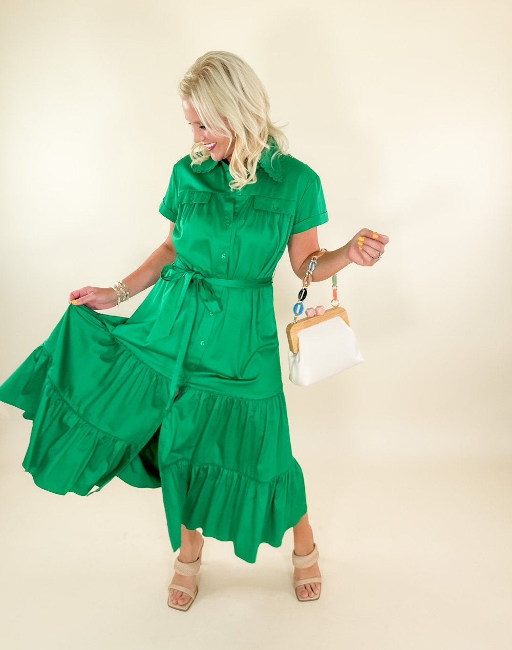 Rachel Emerald Maxi Dress Alden Adair brand