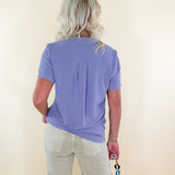 Lemans Lavender V-Neck Top