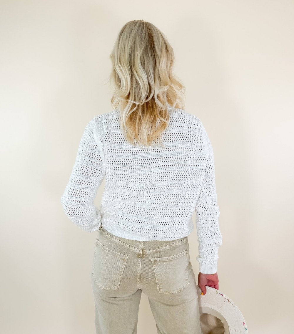 Portia Off White Crop Sweater KUT