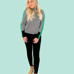 Tomlinson Green Banded Herringbone Sweater