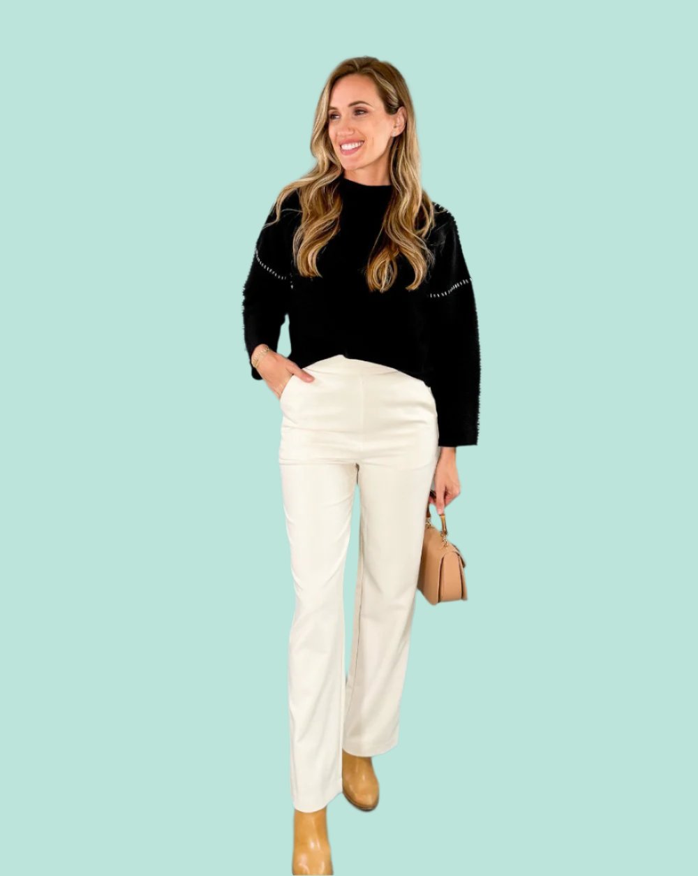 Constance Cream Wide Leg Trousers