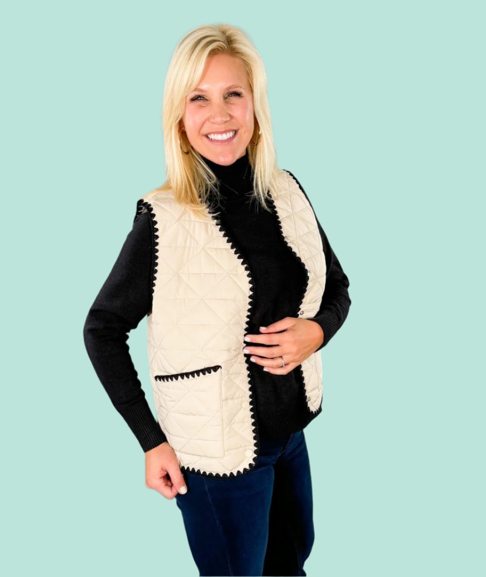 Sand Quilted Vest Entro