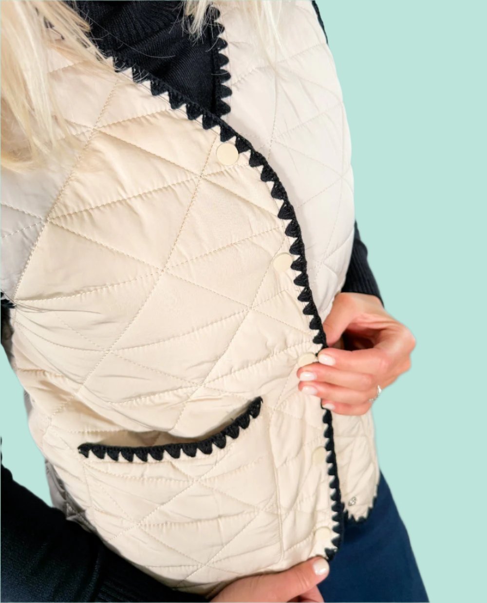 Sand Quilted Vest Entro