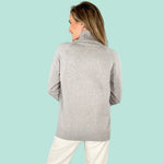 Clarice Gray Mock Turtleneck Sweater Hidden