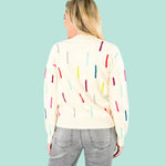 Lipscomb Cream Color Drop Sweater THML