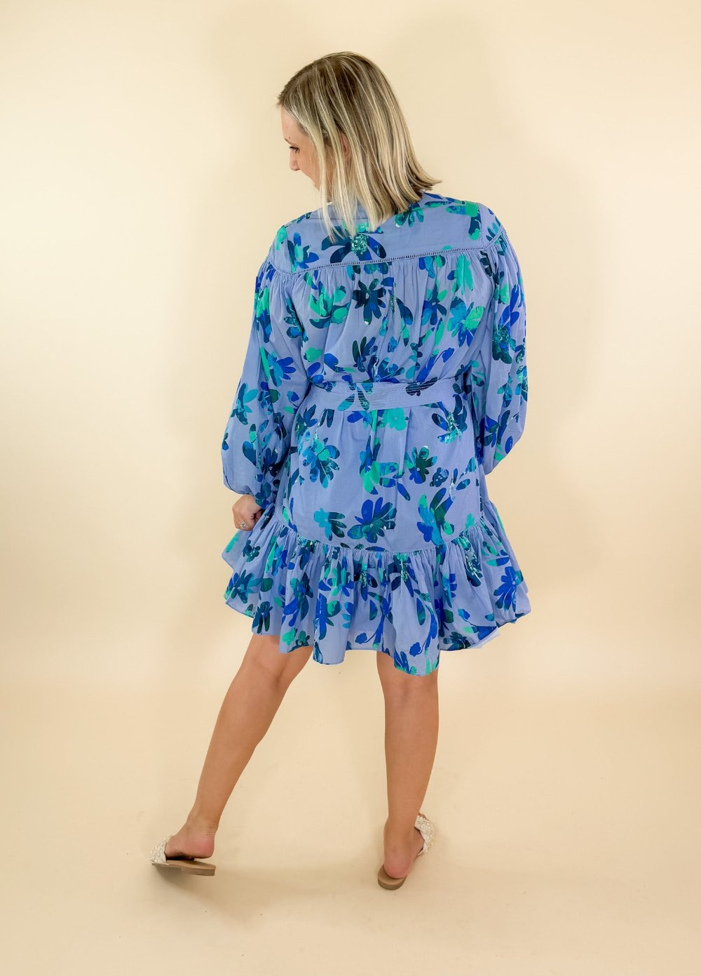 Lori Cornflower Floral Dress Alivia brand