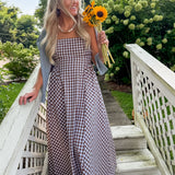 Kalley Brown Gingham Maxi Dress