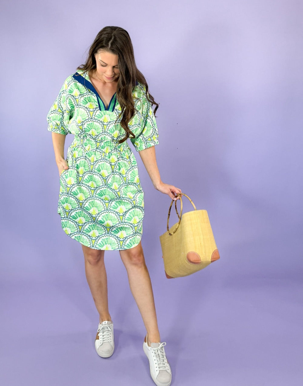 Palmer Deco Palm Dress Emily McCarthy | Clover and Bee