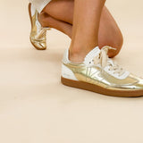 Crisp Washed Gold Sneakers Vintage Havana Sneakers