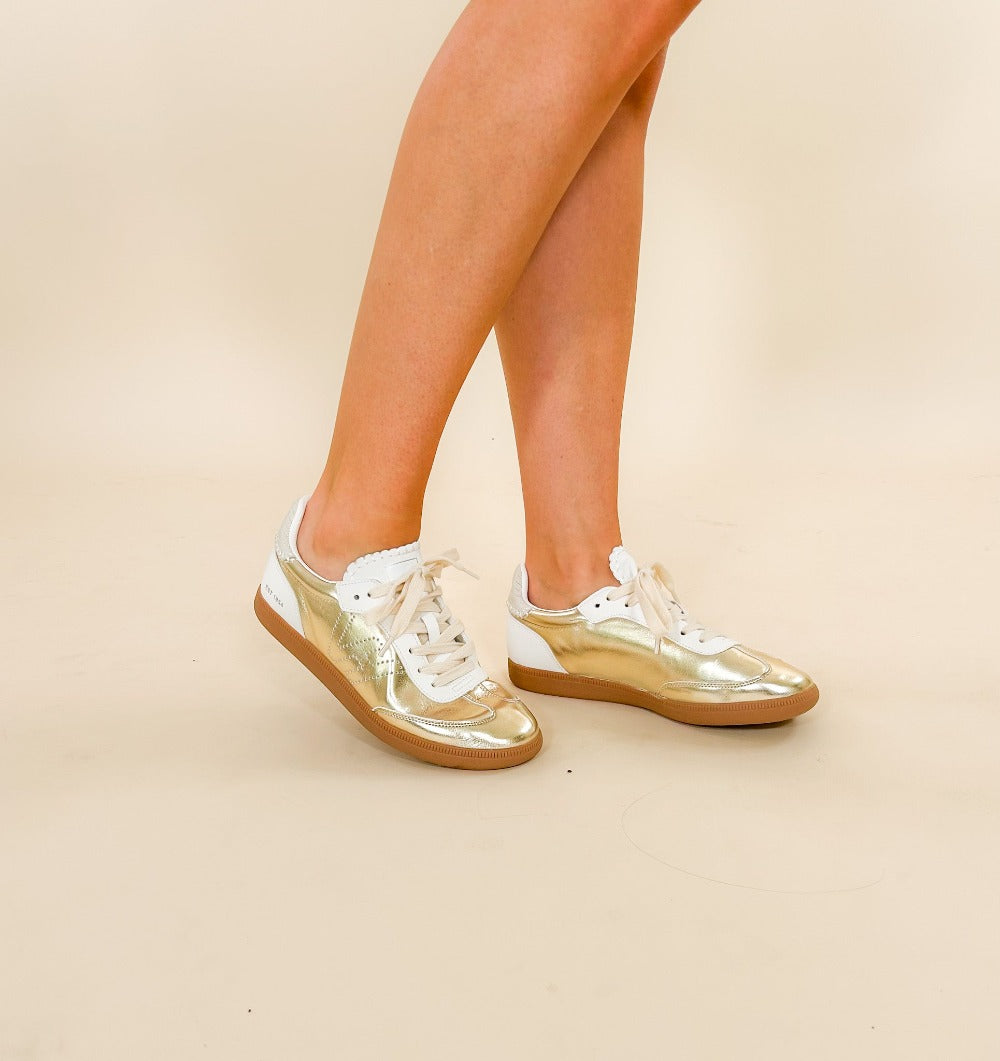 Crisp Washed Gold Sneakers Vintage Havana Sneakers