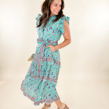 Daphne Groovy Teal Maxi Dress Victoria Dunn brand