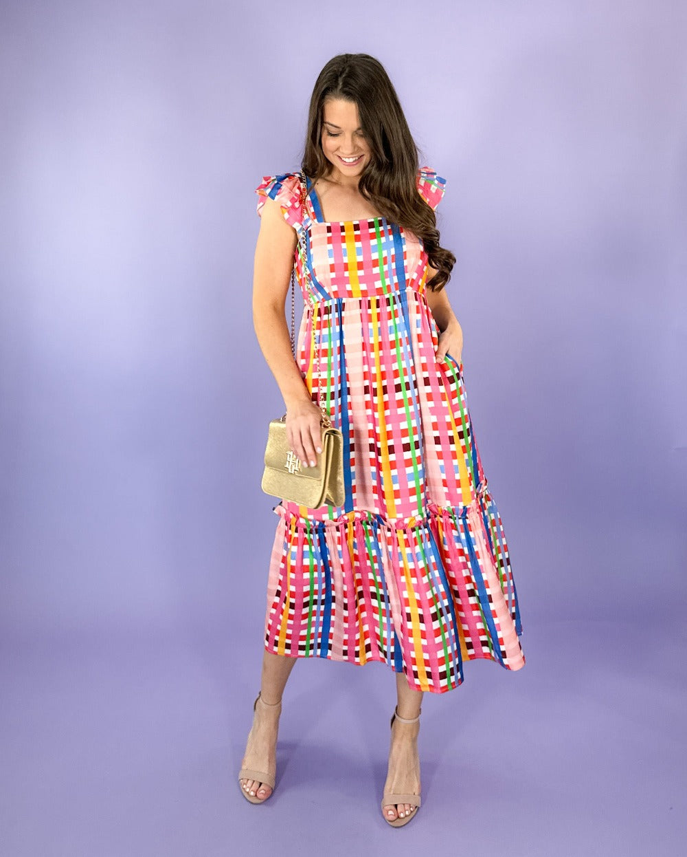Bryce Picnic Plaid Midi Dress Crosby by Mollie Burch | Clover and Bee