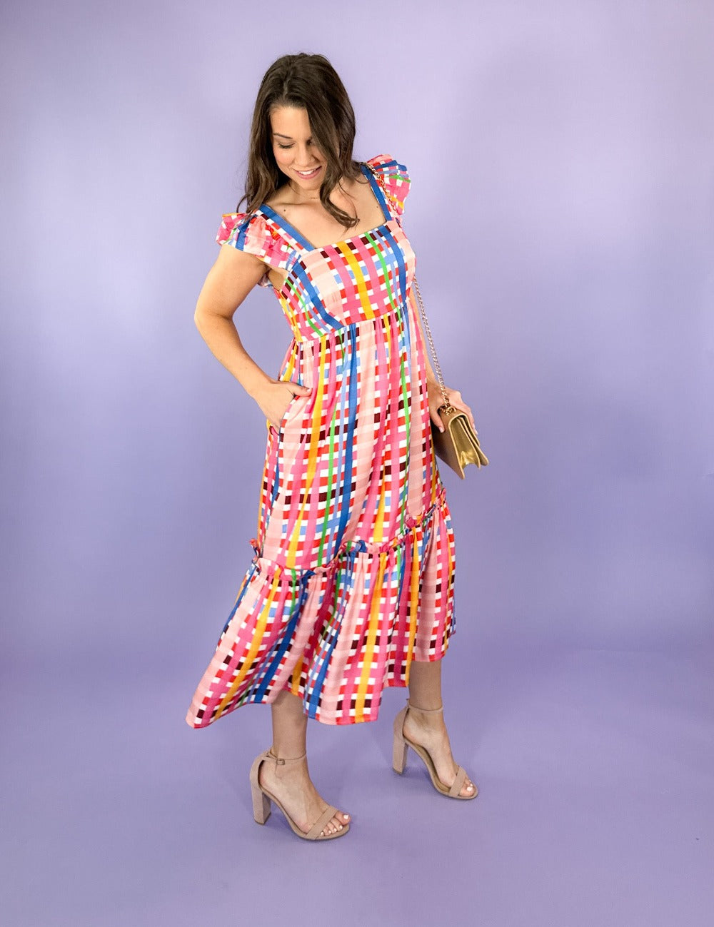 Bryce Picnic Plaid Midi Dress Crosby by Mollie Burch | Clover and Bee