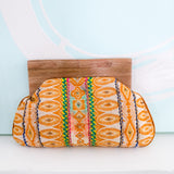 Moroccan Beaded Wooden Handle Clutch