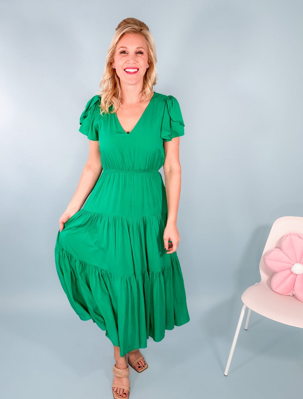 City of Oz Emerald Tiered Dress | Clover and Bee