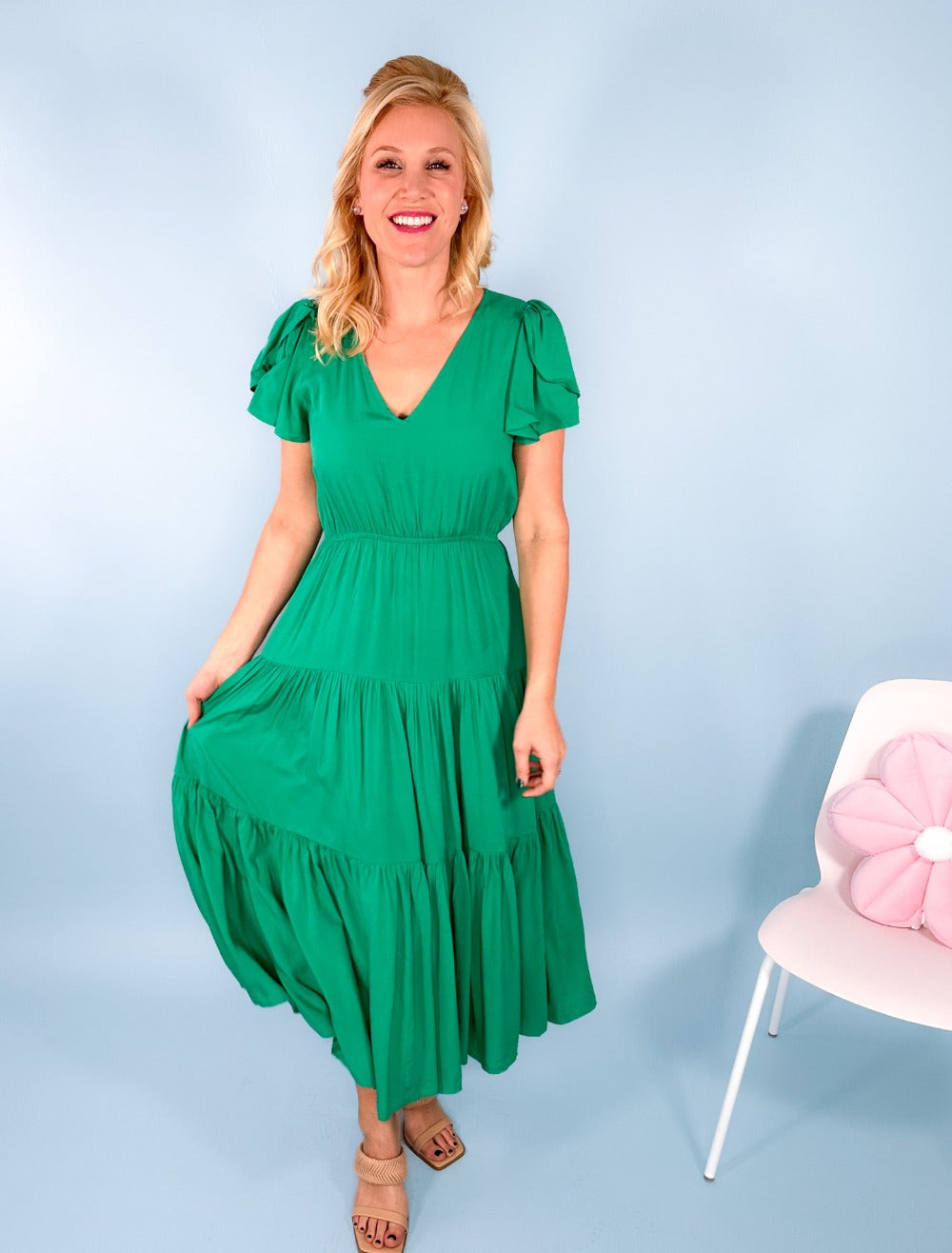 City of Oz Emerald Tiered Dress | Clover and Bee