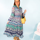 Samantha Blue Tie Dye Dress Tolani brand