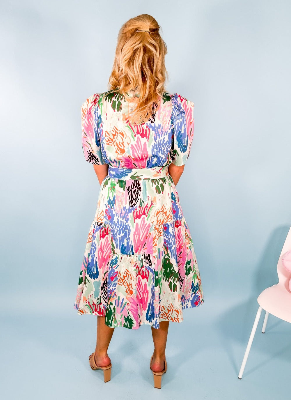 Odell Belted Painted Midi Dress Crosby by Mollie Burch brand