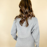 Hilton Heather Grey Crop Sweater Top