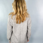 Ingrid Heather Grey Open V-Neck Sweater Pinch