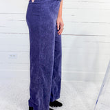 Ingrid Violet Velour Pants Compania Fantastica